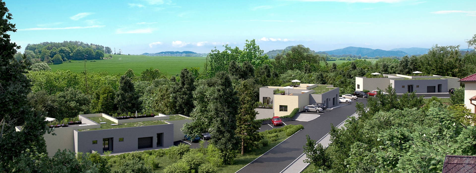 Byty typu TOWN HOUSEs vlastním vstupem a garáží